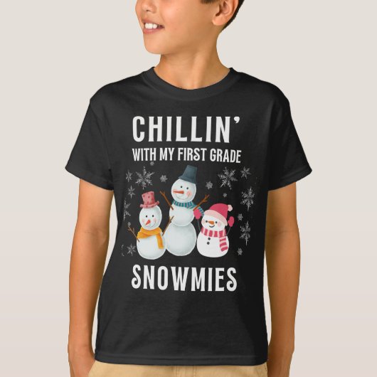 sneeuwpoppen van eerste graad t-shirt (Voorkant)
