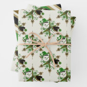  sneeuwpoppen voor het inpakken van papierbladen inpakpapier vel (In situ)