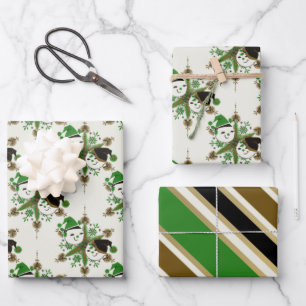 sneeuwpoppen voor het inpakken van papierbladen inpakpapier vel