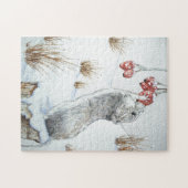 Sneeuwpoppen voor muizen, wild voor kerst legpuzzel (Horizontaal)