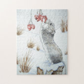 Sneeuwpoppen voor muizen, wild voor kerst legpuzzel (Verticaal)