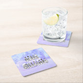 Sneeuwpoppen voor vrolijk kerstfeest, blauwe tint  kartonnen onderzetters (Insitu)