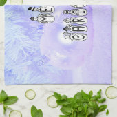 Sneeuwpoppen voor vrolijk kerstfeest, blauwe tint  theedoek (Gevouwen)