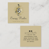 Sneeuwpoppenmoon Sparkle Mystic Energy Healer Vierkante Visitekaartje (Voorkant / Achterkant)