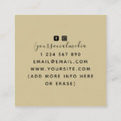 Sneeuwpoppenmoon Sparkle Mystic Energy Healer Vierkante Visitekaartje (Achterkant)