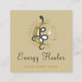 Sneeuwpoppenmoon Sparkle Mystic Energy Healer Vierkante Visitekaartje (Voorkant)