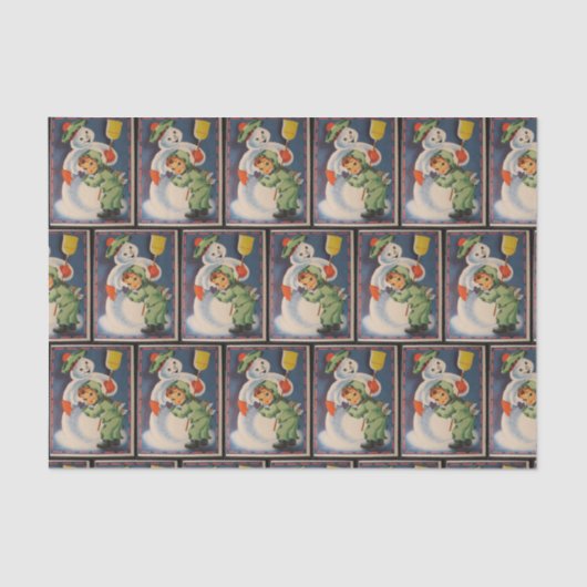  sneeuwpoppetje tissuepapier (Voorkant)