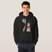 sneeuwpopsneeuwpopje koude winter hoodie (Voorkant volledig)