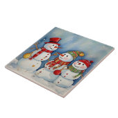 Sneeuwpopviering Tegeltje (Zijkant)