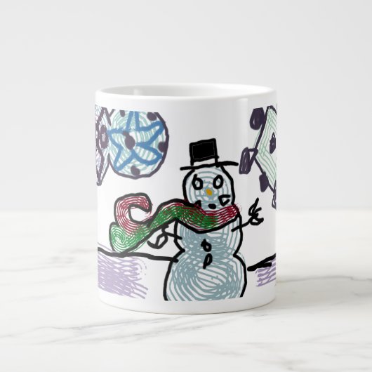 Sneeuwpopvreugde Grote Koffiekop (Voorkant)