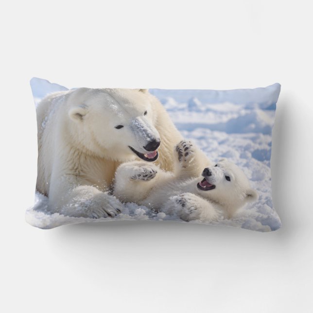Sneeuwpret Kussen (Voorkant)