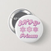 Sneeuwprinses-on-Dark Ronde Button 5,7 Cm (Voorkant /achterkant)