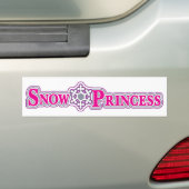 Sneeuwprinses-roze Bumpersticker (Op auto)