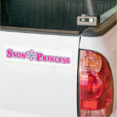 Sneeuwprinses-roze Bumpersticker (Op Truck)