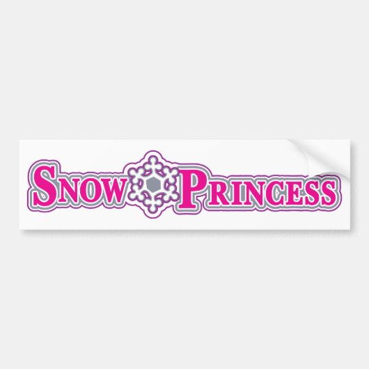 Sneeuwprinses-roze Bumpersticker (Voorkant)