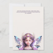 Sneeuwprinses roze fee magische betoverde winter kaart (Achterkant)