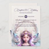 Sneeuwprinses roze fee magische betoverde winter kaart (Voorkant / Achterkant)