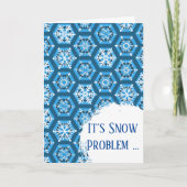 Sneeuwprobleem U bent Welkome Snowflakes Snowball Kaart (Voorkant)