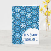 Sneeuwprobleem U bent Welkome Snowflakes Snowball Kaart (Gele Bloem)
