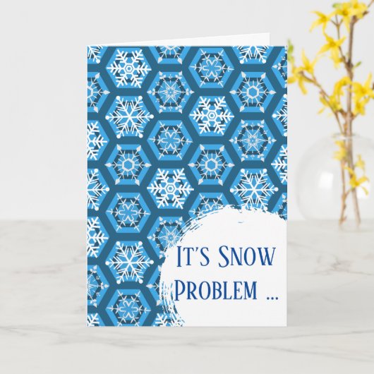 Sneeuwprobleem U bent Welkome Snowflakes Snowball Kaart (Gele Bloem)