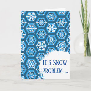 Sneeuwprobleem U bent Welkome Snowflakes Snowball Kaart
