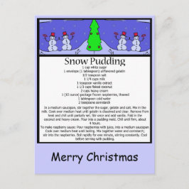 Sneeuwpudding, Vrolijk kerstfeest Feestdagenkaart
