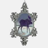 Sneeuwpuin Tin Sneeuwvlok Ornament (Links)