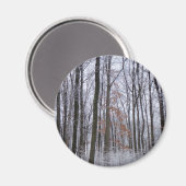 sneeuwpuinfotografie winterlandschap magneet (Voorkant / Achterkant)