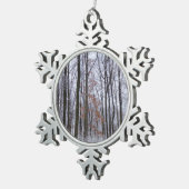 sneeuwpuinfotografie winterlandschap tin sneeuwvlok ornament (Rechts)