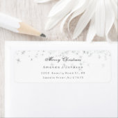 Sneeuwreclame voor vrolijk kerstfeest etiket (Insitu)