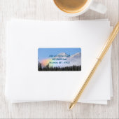 Sneeuwregenboog in de bergen etiket (Insitu)