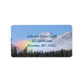 Sneeuwregenboog in de bergen etiket (Voorkant)