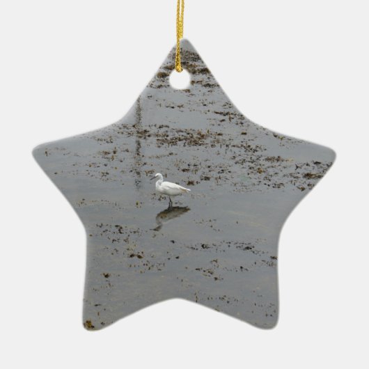 Sneeuwreiger Keramisch Ornament (Voorkant)