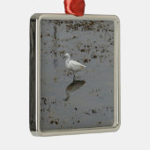 Sneeuwreiger Metalen Ornament (Rechts)