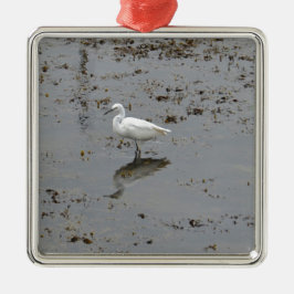 Sneeuwreiger Metalen Ornament