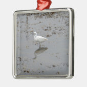 Sneeuwreiger Metalen Ornament (Links)