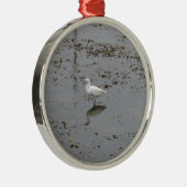 Sneeuwreiger Metalen Ornament (Rechts)