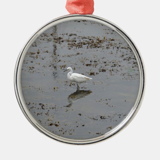 Sneeuwreiger Metalen Ornament (Voorkant)