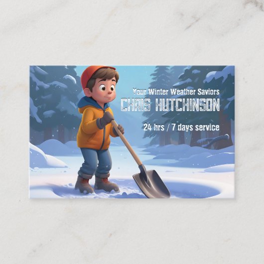 Sneeuwreiniging Visitekaartje (Voorkant)
