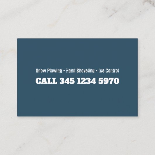 Sneeuwreiniging Visitekaartje (Achterkant)