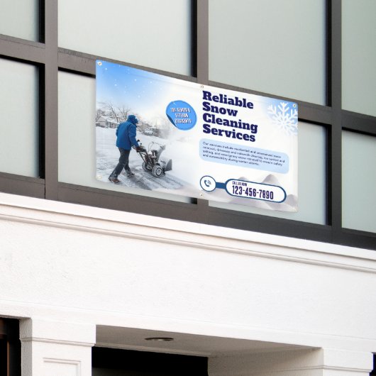 Sneeuwreinigingsservice aanpassen Adverteren Spandoek (Buitenkant Gebouw)