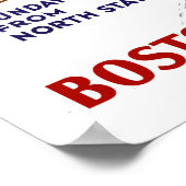  sneeuwreis in Boston en Maine Travel Poster (Hoek)