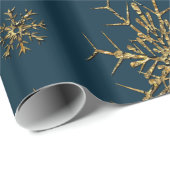 Sneeuwreserveringen op Azzure Elegant Kerstmis Cadeaupapier (Rol Hoek)