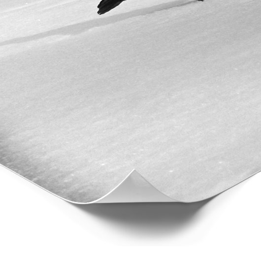 Sneeuwrij lopen poster (Hoek)