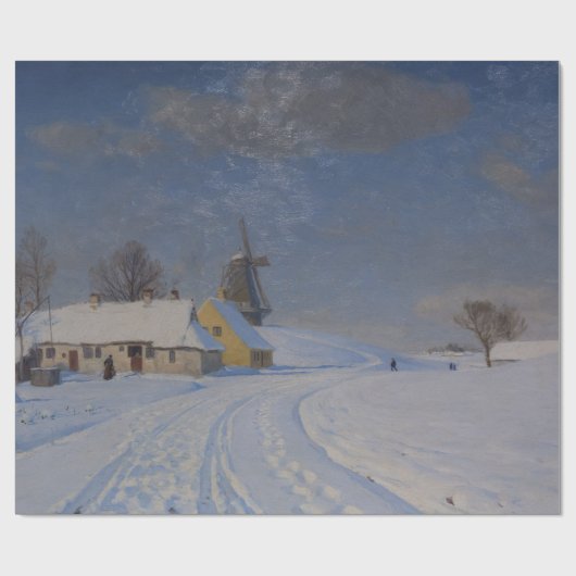 Sneeuwrijk landschap in de winter (door H.A. Brend Cadeaupapier (Vlak)
