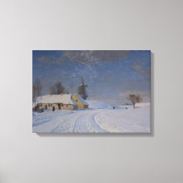 Sneeuwrijk landschap in de winter (door H.A. Brend Canvas Afdruk