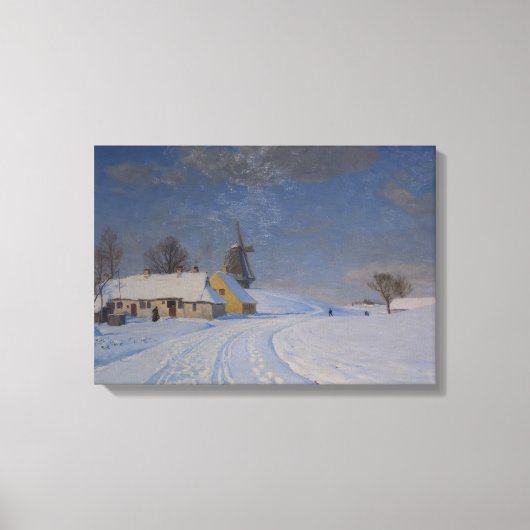 Sneeuwrijk landschap in de winter (door H.A. Brend Canvas Afdruk (Voorkant)