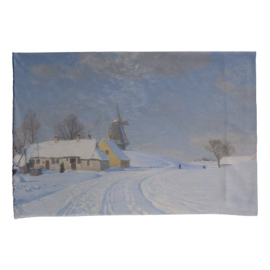 Sneeuwrijk landschap in de winter (door H.A. Brend Kussensloop (Voorkant-Rechts)