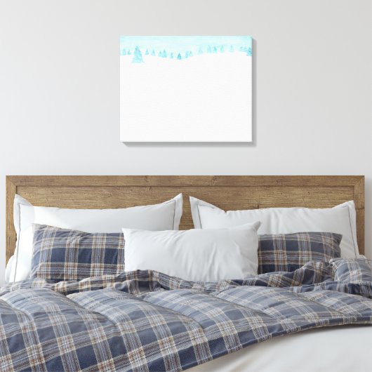 Sneeuwrijk winterbos landschap met sparren canvas afdruk (Insitu (Slaapkamer))