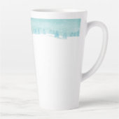 Sneeuwrijk winterbos landschap met sparren latte mok (Rechts)